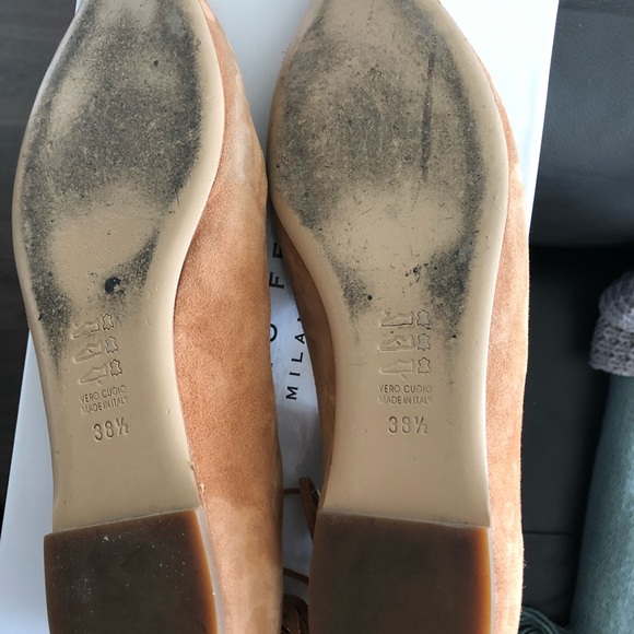 Suede lace up ballet flats - Picture 7 of 8